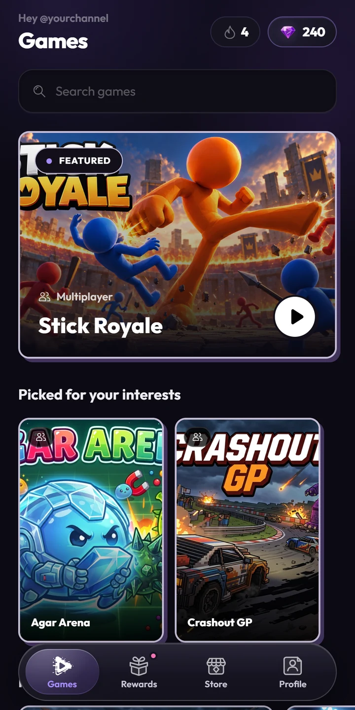 The TikPlay Android app game library