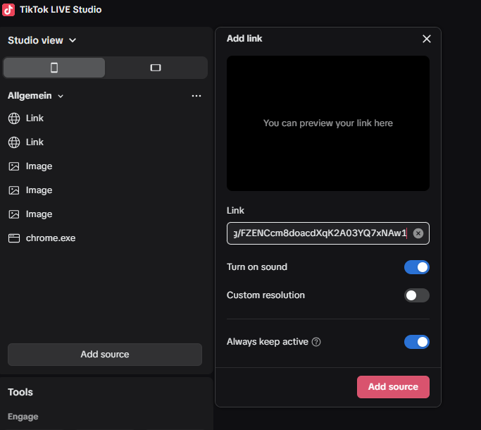 Paste the overlay link