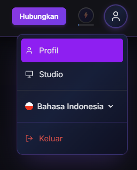 Buka profil dari kanan atas